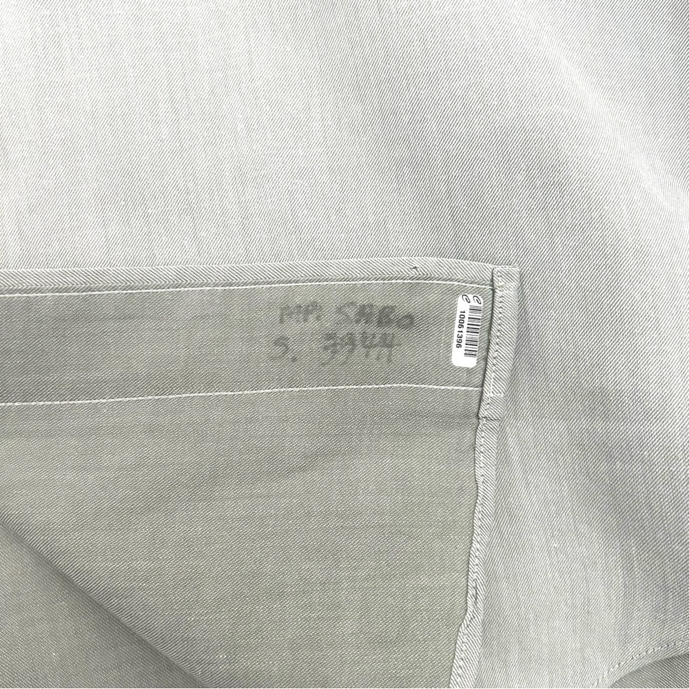 Valentino Uomo Button Down Dress Shirt Cotton Long Sleeve Green Small 15.5 32/33 - Picture 9 of 15